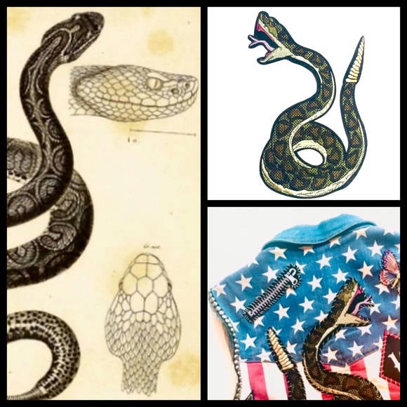 Other - 🌿LARGE SNAKE IRON-ON PATCH! 🌱